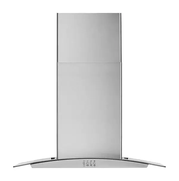 Whirlpool 30 in. Curved Glass Wall Mount Range Hood-Stainless Steel