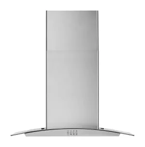 Whirlpool 30 in. Curved Glass Wall Mount Range Hood-Stainless Steel