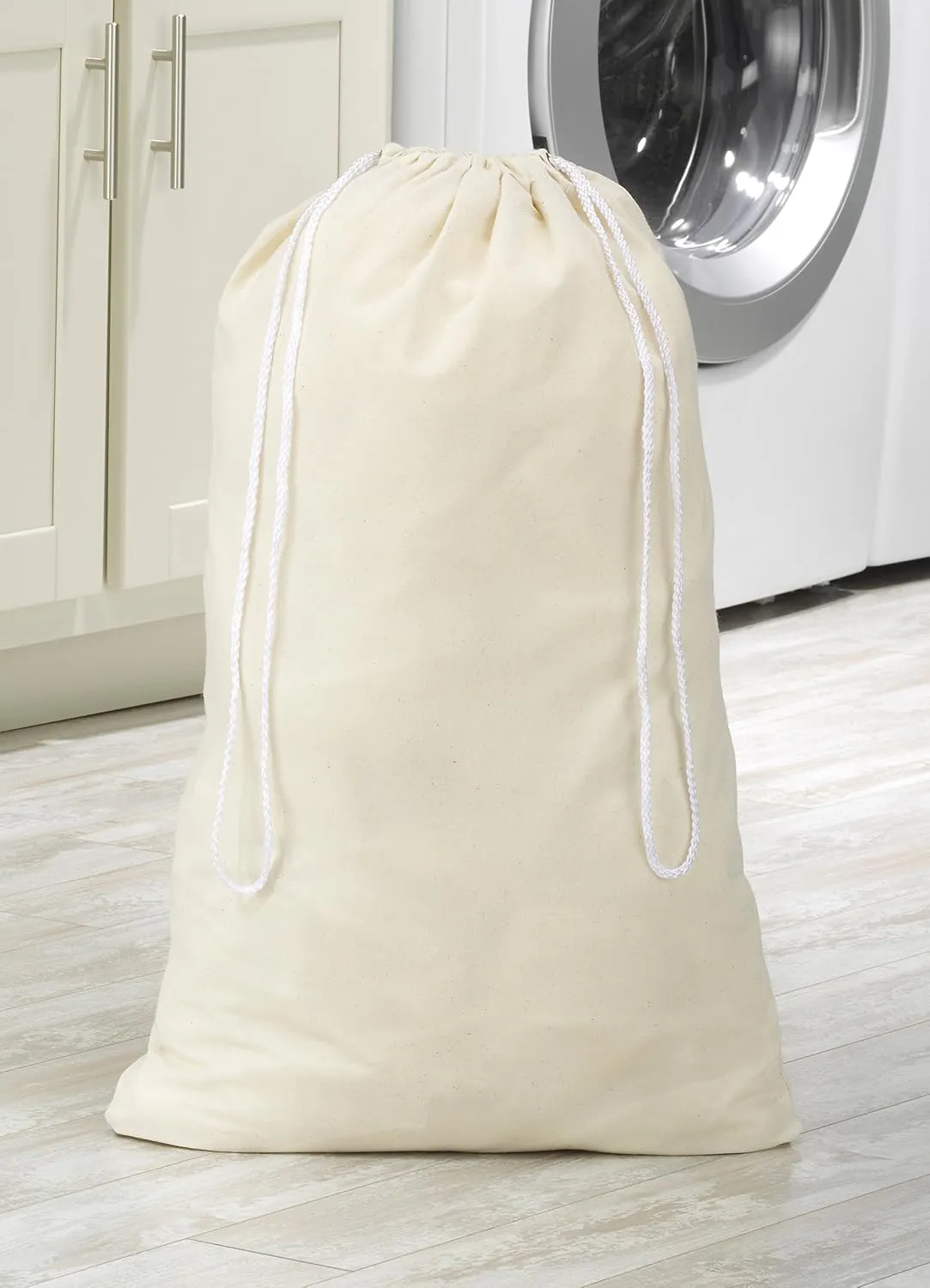 Whitmor Natural Cotton Laundry Bag