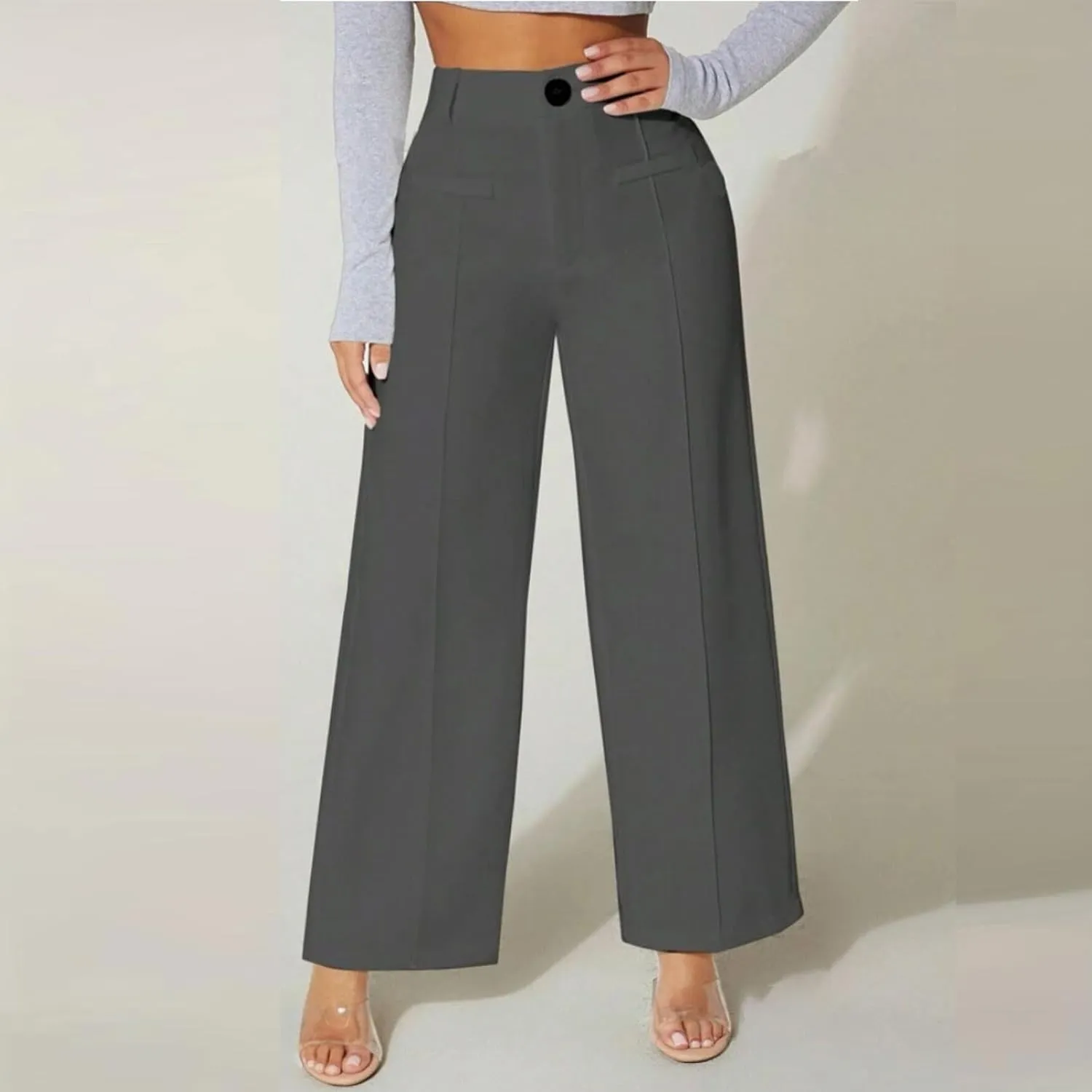 Wide Leg Dress Pants for Women High Waist Formal Pants Suits for Women Evening Weddings Elegant Straight Leg Pants