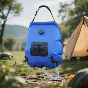 Wind Tour Solar Shower Bag 5 Gal/20L Solar Heating Camping Shower Bag with Shower Head Portable Shower for Beach Swimming, Hiking