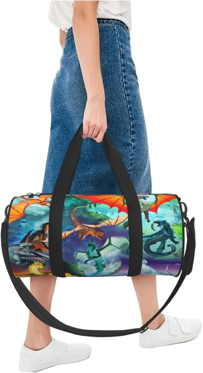 Wings Of Fire Sports Duffle Bag For Travel Heavy Duty Wings Of Fires Gym Bag, Wings Dragon Tactical Gear Bags For Tactical Equipment, Or As Carry On Travel Duffel Bags
