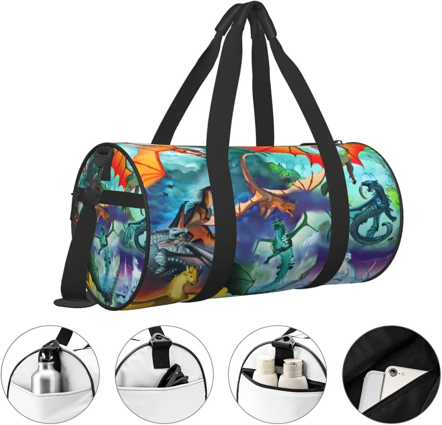 Wings Of Fire Sports Duffle Bag For Travel Heavy Duty Wings Of Fires Gym Bag, Wings Dragon Tactical Gear Bags For Tactical Equipment, Or As Carry On Travel Duffel Bags