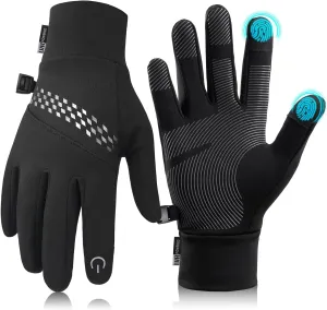 Winter Gloves Women Men, Warm Thermal Running Touchscreen Men Lightweight Walking Anti-Slip for Skiing