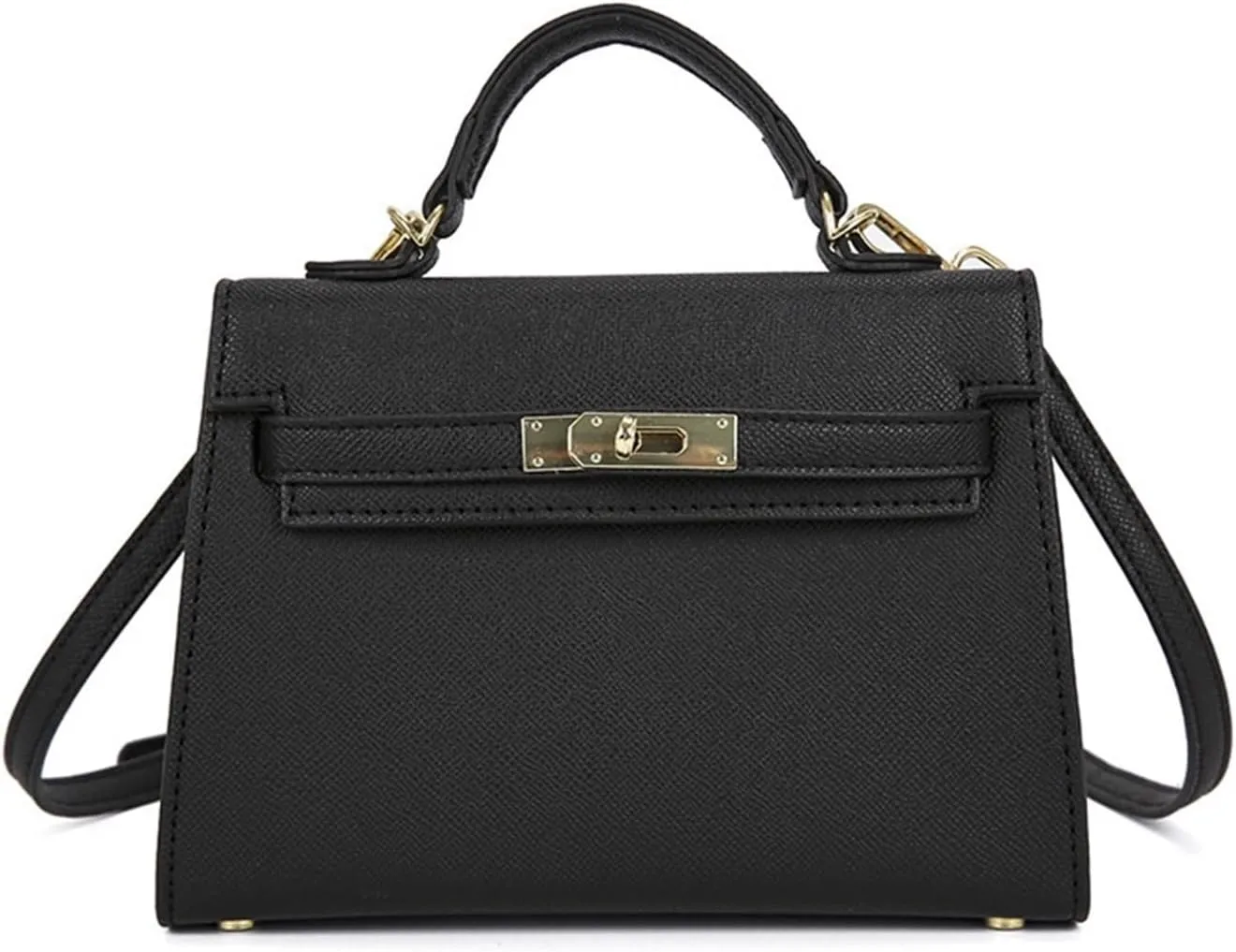 Women's Advanced Sense of Foreign Style Handbag One-shoulder Diagonal Bag Commuter Joker Small Bag(Black)