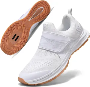 Women's Cycling Shoes for Indoor Cycling, Breathable Mesh Upper Indoor Bike Shoes with SPD Cleats - Lightweight Secure Fit for Spin Classes