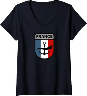 Womens Dassault-Breguet Super Étendard V-Neck T-Shirt