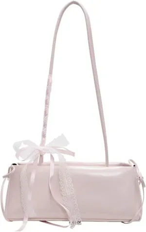 Women's shoulder bag,niche design armpit bag,ballet style purse with silk scarf,for date and party