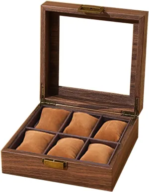 Wood Watch Storage Bag Organizers 2/3/6/10/12 Slot Watch Cases Display Holder Presents for Boyfriend Fathers Day Birthday