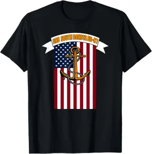 WW2 Battleship USS South Dakota BB-57 Warship Veteran Dad T-Shirt
