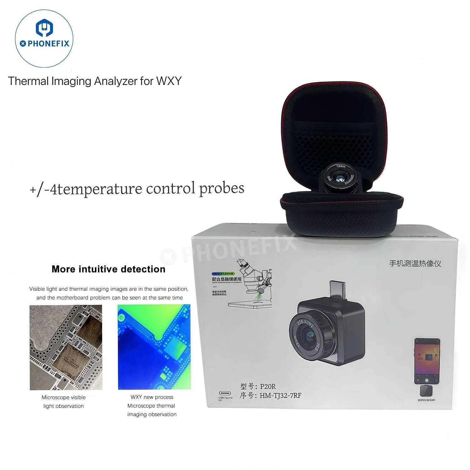 WXY Thermal Imaging Camera 512 x 384 Resolution PCB Fault Analyzer