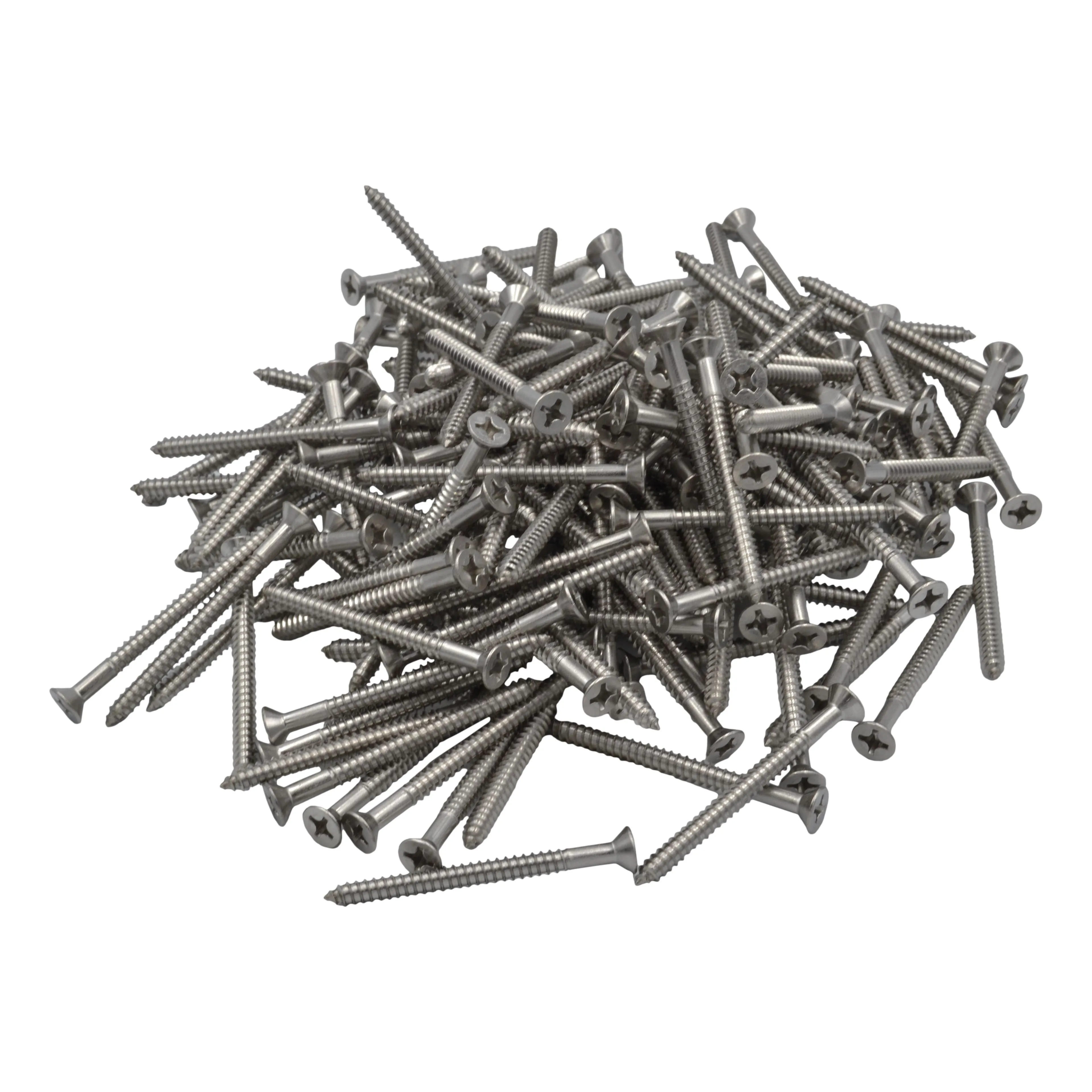 x250 304 Stainless Steel 12G x 63mm Wood Screws Grab Kit