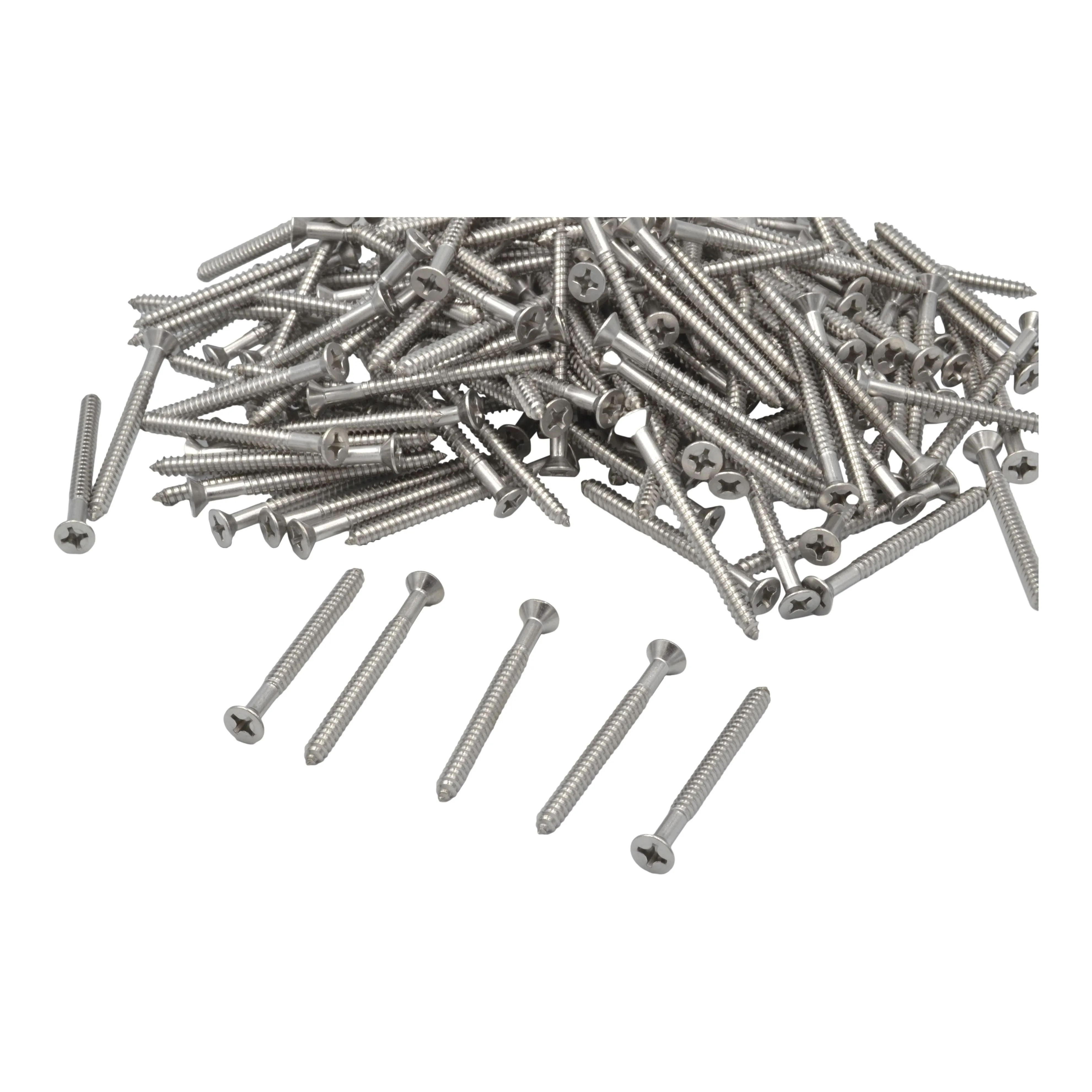 x250 304 Stainless Steel 12G x 63mm Wood Screws Grab Kit