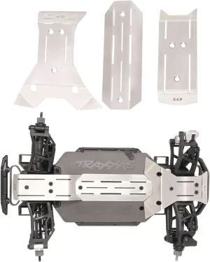 XBERSTAR RC Chassis Armor Set for Traxxas Mini Maxx Chassis Armor Guard Stainless Steel Chassis Protector Plate Upgrade Parts Accessories (Chassis Protector Plate)