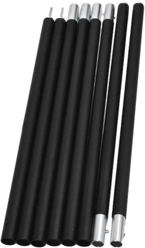 XPSSJMU Outdoors Aluminum Tent Rods for Camping Adjustment Tent Tarps Poles for Shelter Shade Cloth 2.4M Black