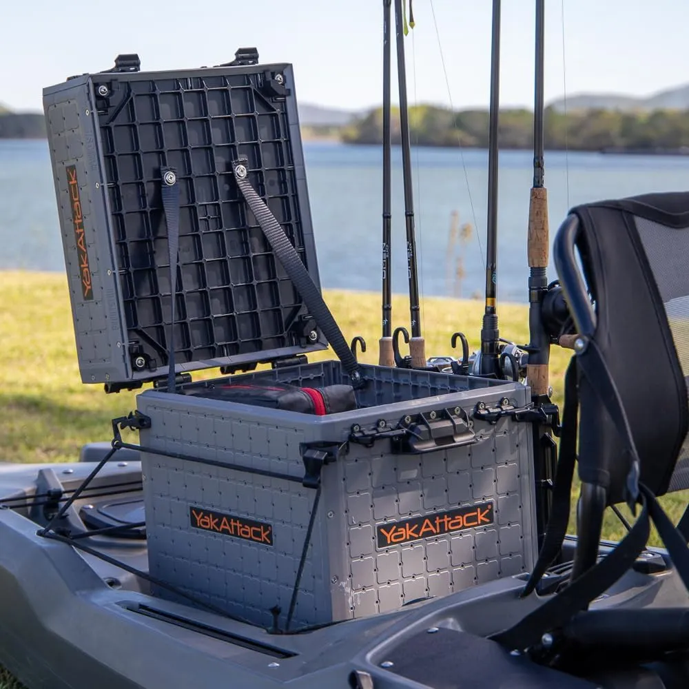YakAttack ShortStak Upgrade Kit for BlackPak Pro, 13" x 16" - Battleship Grey (BLP-AC-0010-BG) | Kayak Fishing Accessories