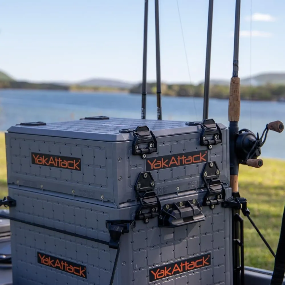 YakAttack ShortStak Upgrade Kit for BlackPak Pro, 13" x 16" - Battleship Grey (BLP-AC-0010-BG) | Kayak Fishing Accessories