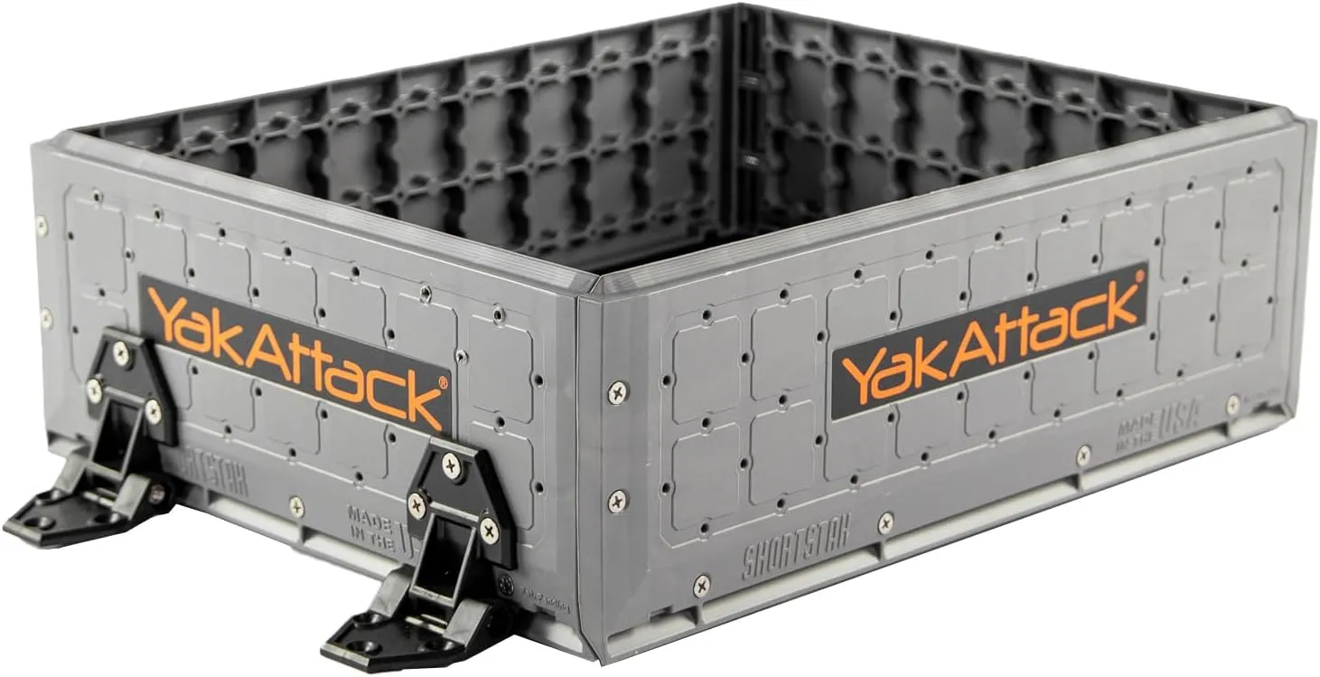 YakAttack ShortStak Upgrade Kit for BlackPak Pro, 13" x 16" - Battleship Grey (BLP-AC-0010-BG) | Kayak Fishing Accessories