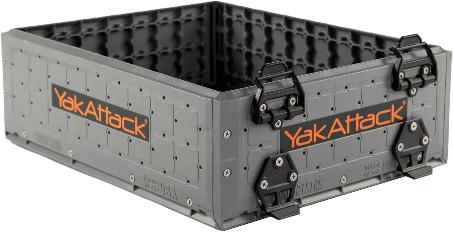 YakAttack ShortStak Upgrade Kit for BlackPak Pro, 13" x 16" - Battleship Grey (BLP-AC-0010-BG) | Kayak Fishing Accessories
