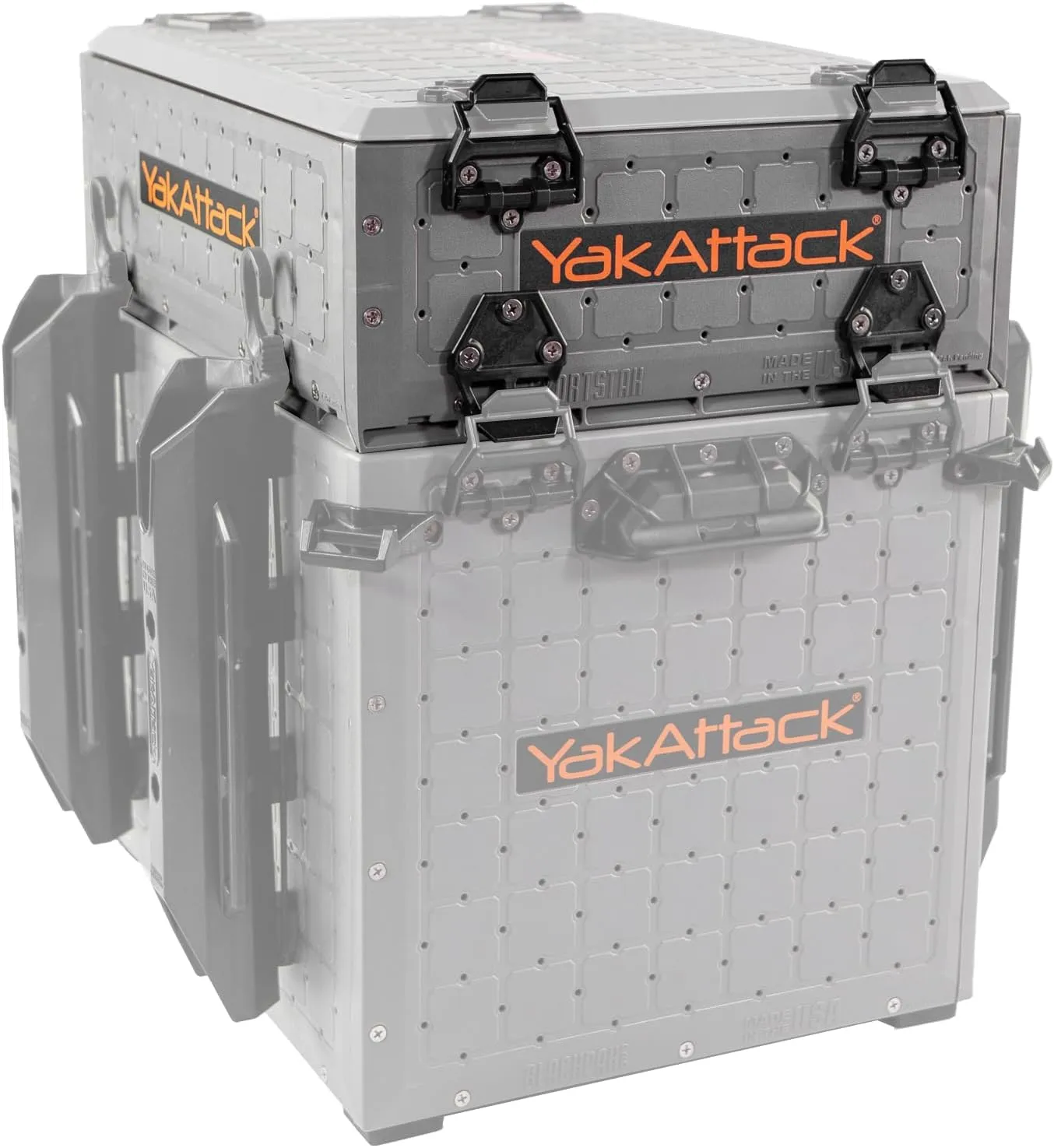 YakAttack ShortStak Upgrade Kit for BlackPak Pro, 13" x 16" - Battleship Grey (BLP-AC-0010-BG) | Kayak Fishing Accessories
