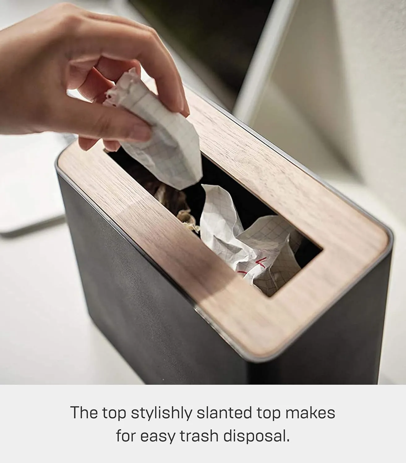 Yamazaki Home Table Top Trash Can - No Assembly Req.