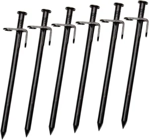 YARNOW Camping Pcs Steel Tent Pegs Heavy Duty Stakes for Outdoor Tents and Awnings