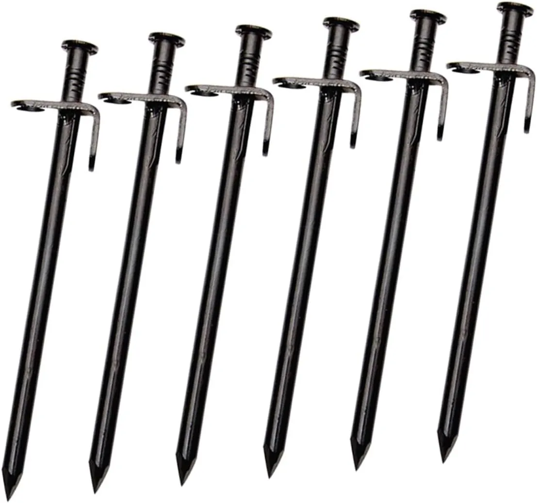 YARNOW Camping Pcs Steel Tent Pegs Heavy Duty Stakes for Outdoor Tents and Awnings