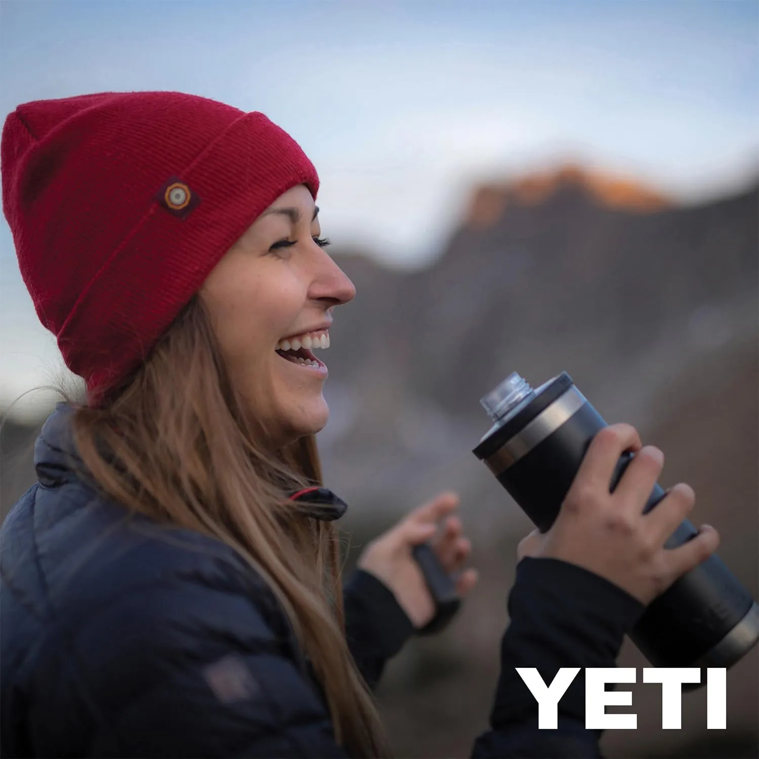 YETI Rambler 18 oz Bottle, Leakproof, Vacuum Insulated, Stainless Steel with Chug Cap, Beekeeper