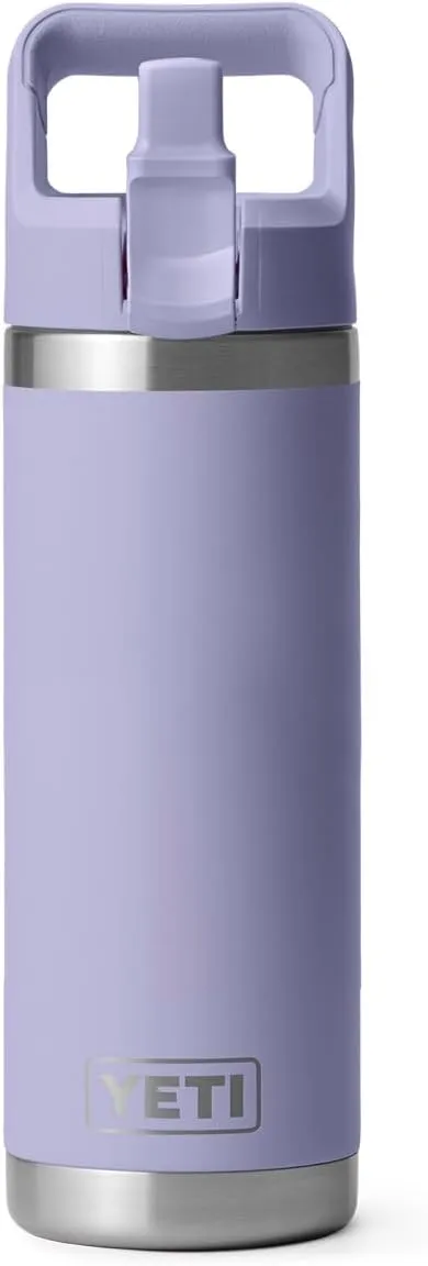 YETI Rambler 18 oz Bottle, Vacuum Insulated, Stainless Steel with Straw Cap, Cosmic Lilac