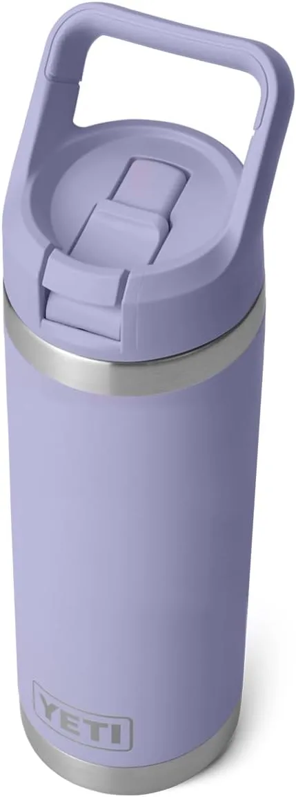 YETI Rambler 18 oz Bottle, Vacuum Insulated, Stainless Steel with Straw Cap, Cosmic Lilac