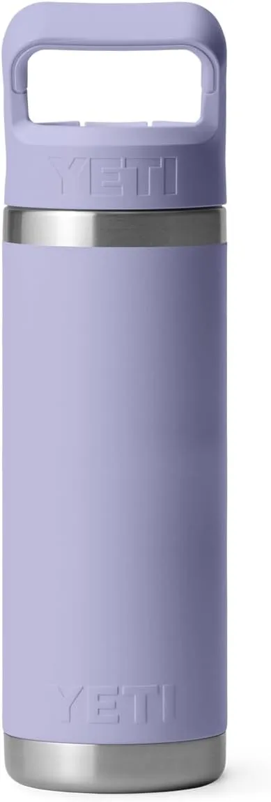 YETI Rambler 18 oz Bottle, Vacuum Insulated, Stainless Steel with Straw Cap, Cosmic Lilac