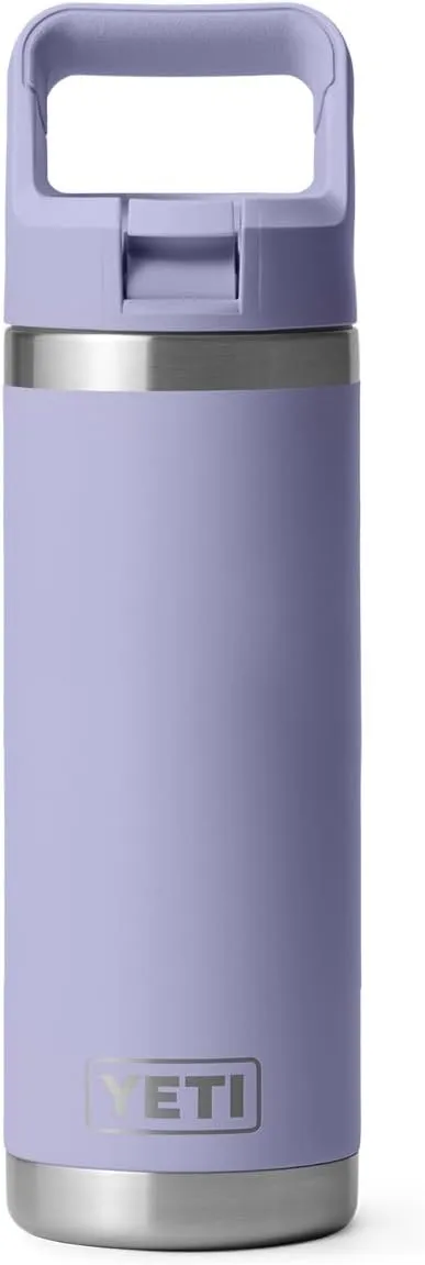 YETI Rambler 18 oz Bottle, Vacuum Insulated, Stainless Steel with Straw Cap, Cosmic Lilac