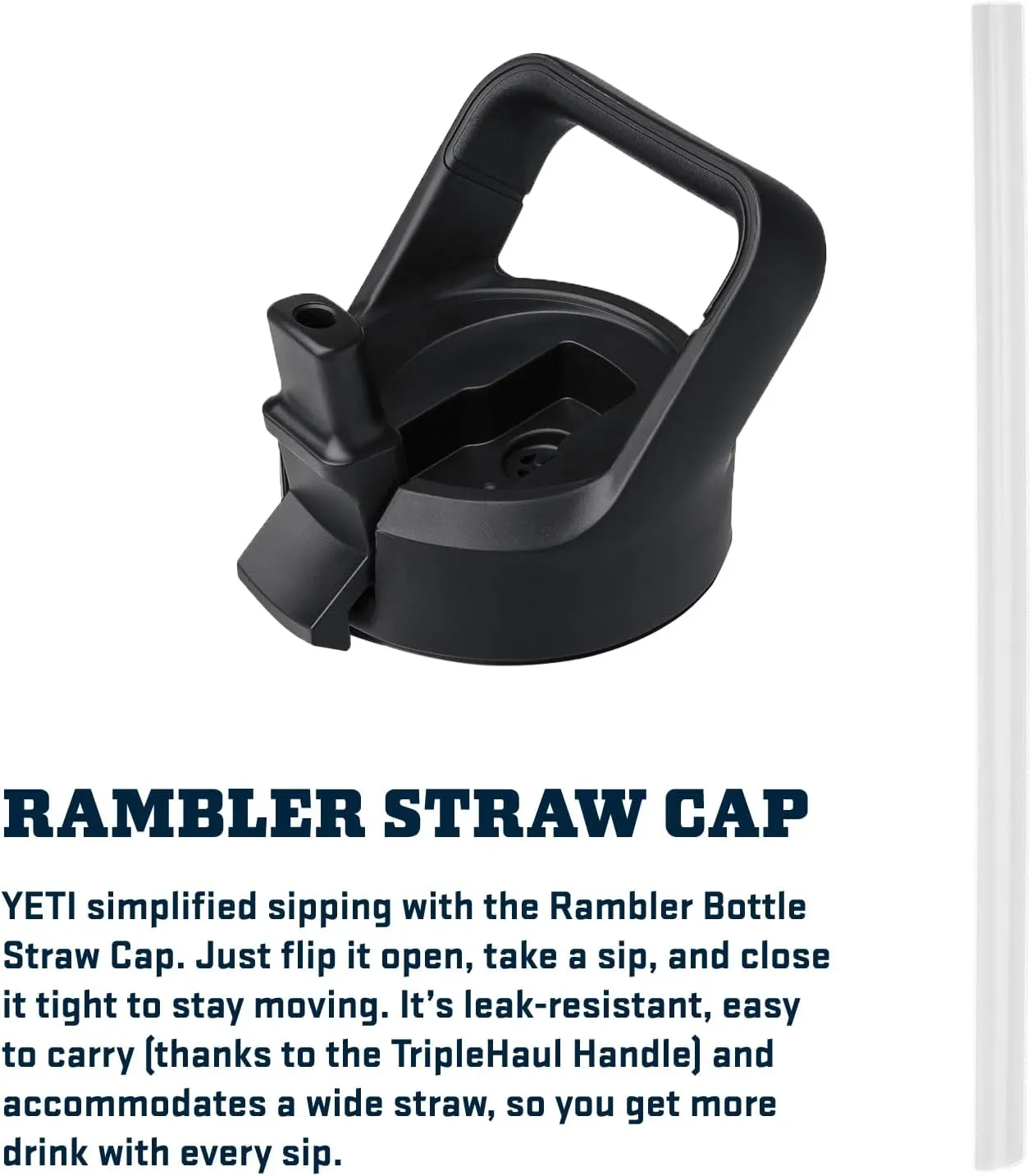 YETI Rambler 26 oz Bottle, Vacuum Insulated, Stainless Steel with Color Matching Straw Cap