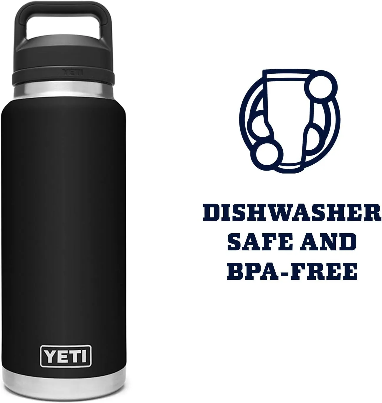 YETI Rambler 36 oz Bottle, Vacuum Insulated, Leakproof, Stainless Steel with Chug Cap