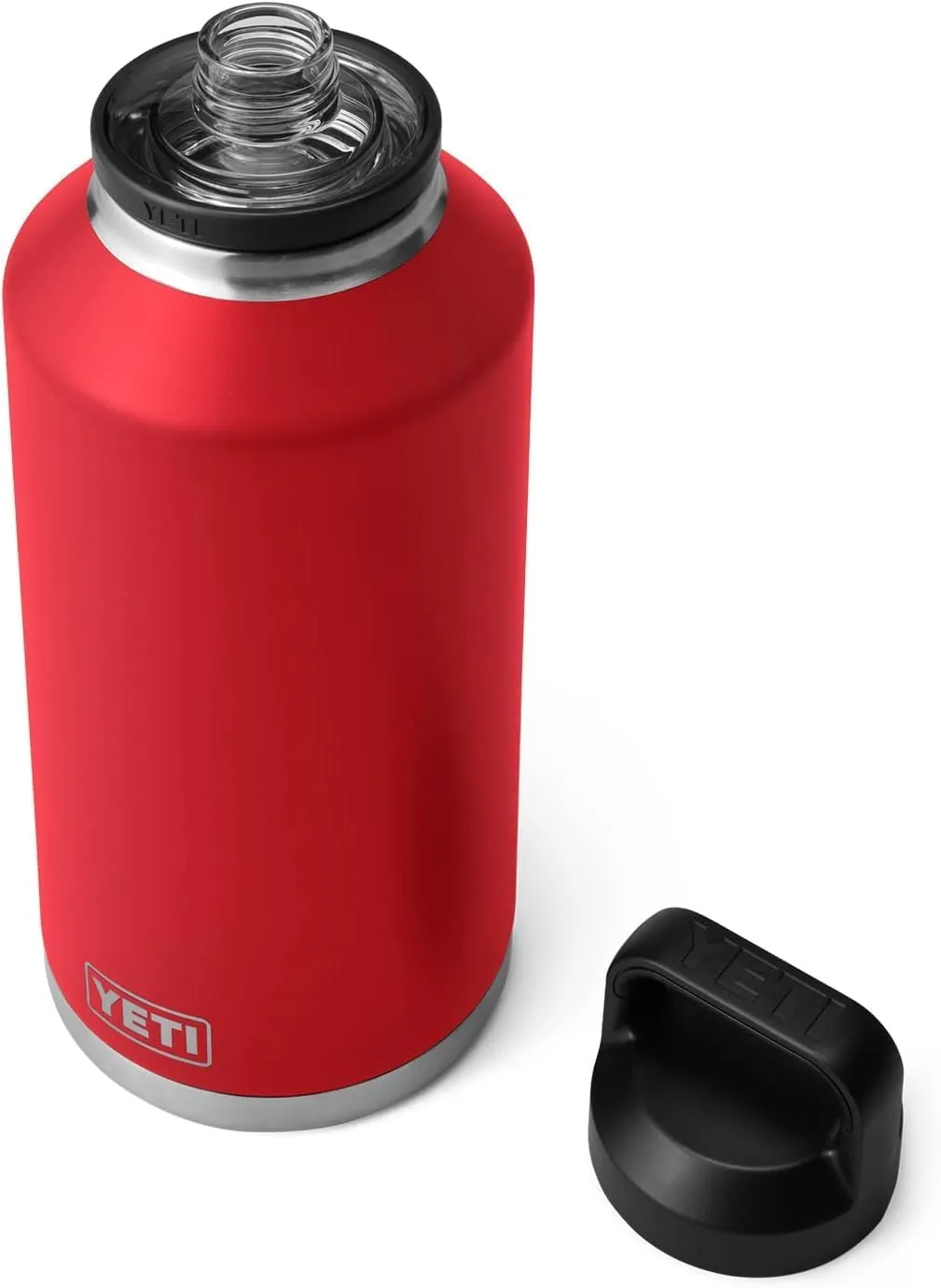 YETI Rambler 64 oz Bottle, Vacuum Insulated, Leakproof, Stainless Steel with Chug Cap, Rescue Red