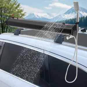 YIYIBYUS Roof Rack Water Tank, 1.6Bar Road Shower Portable Water Tank for Camping Roof Mounted Outdoor Water Supply Shower Kit with Storage Bag, 5.58 Feet of Water Hose