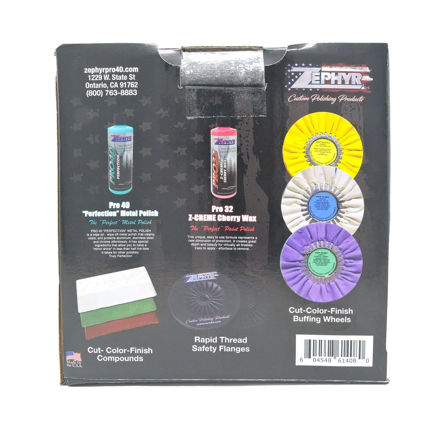 ZEPHYR Custom POLISHING Products Super Shine Polishing Kit with 8" Polishing Wheels for Aluminum, Stainless on Semi Trucks, Polishing Aluminum Wheels