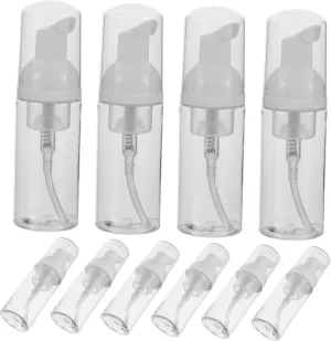 Zerodeko 10 Pcs Travel Soap Foam Bottle Empty Mini Plastic Dispenser Foaming Pump Cleaning Cosmetics Packaging Bottle For Refillable Shampoo Hand Lotion 50ml